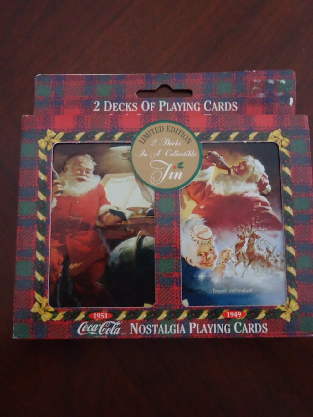 Coca Cola Playing Cards 2 Sets in Tin NEW